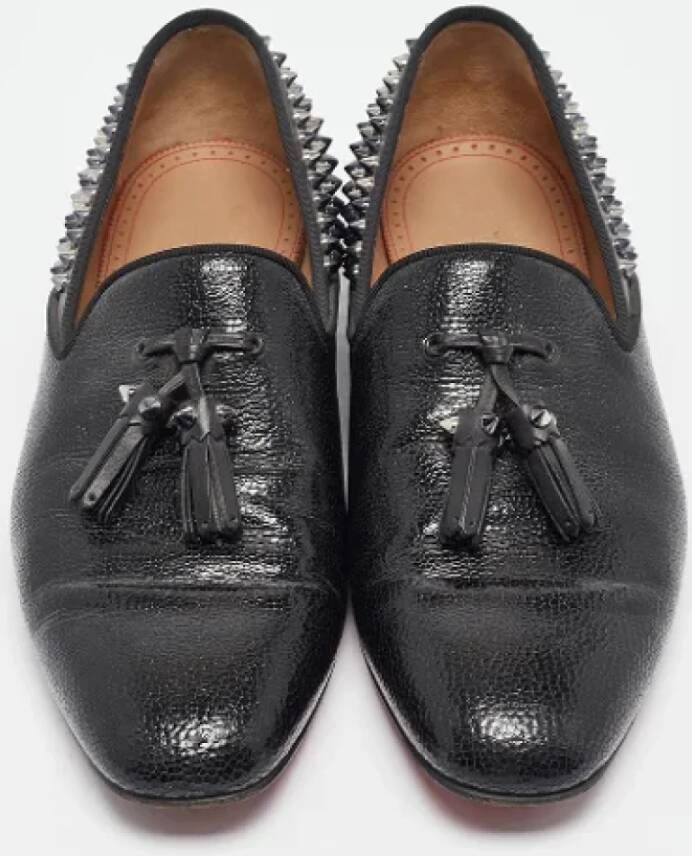 Christian Louboutin Pre-owned Leather flats Black Dames