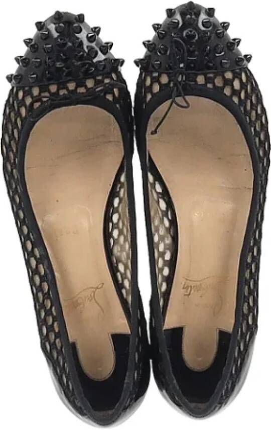 Christian Louboutin Pre-owned Leather flats Black Dames