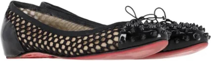 Christian Louboutin Pre-owned Leather flats Black Dames