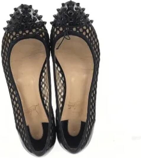 Christian Louboutin Pre-owned Leather flats Black Dames