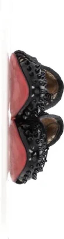 Christian Louboutin Pre-owned Leather flats Black Dames