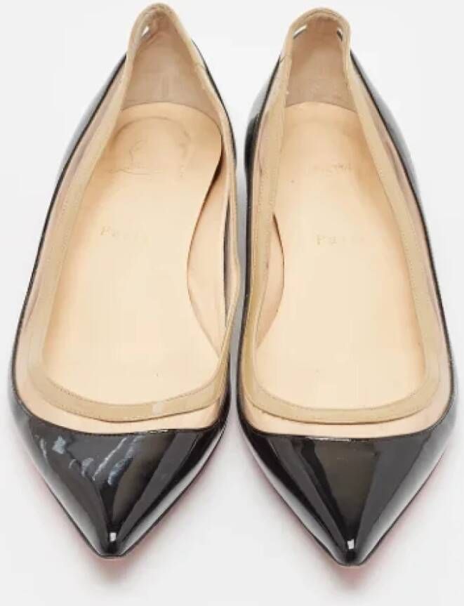 Christian Louboutin Pre-owned Leather flats Black Dames