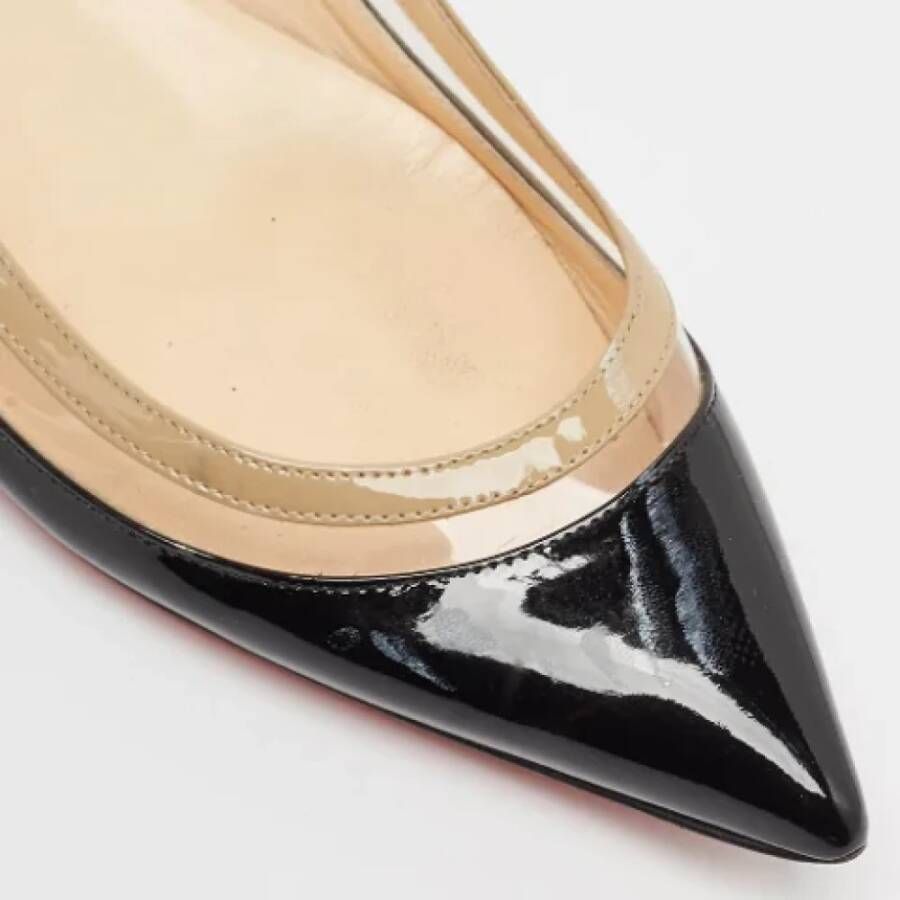 Christian Louboutin Pre-owned Leather flats Black Dames