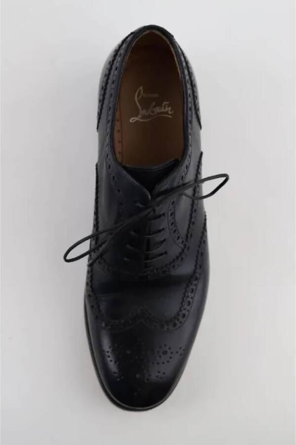 Christian Louboutin Pre-owned Leather flats Black Dames