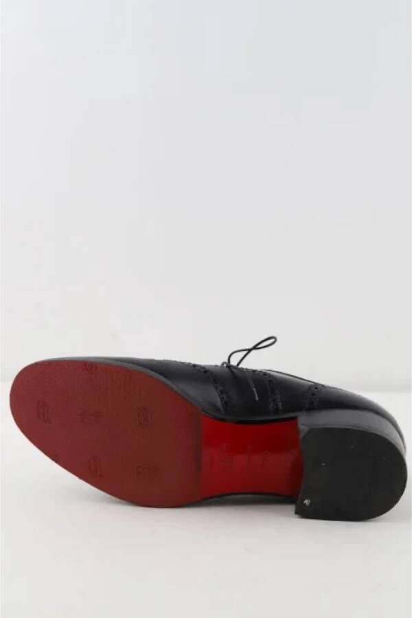 Christian Louboutin Pre-owned Leather flats Black Dames