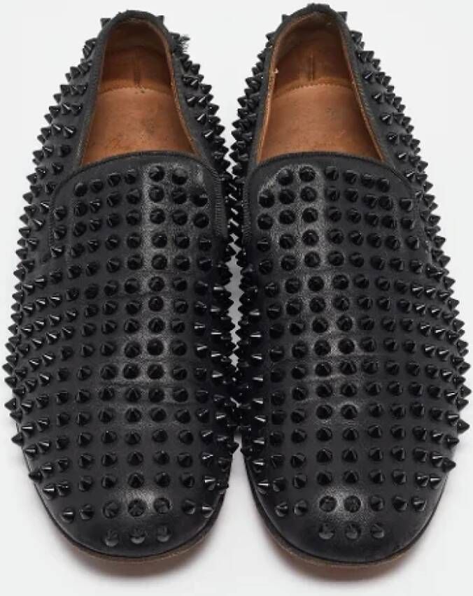 Christian Louboutin Pre-owned Leather flats Black Heren