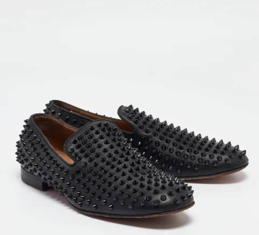 Christian Louboutin Pre-owned Leather flats Black Heren