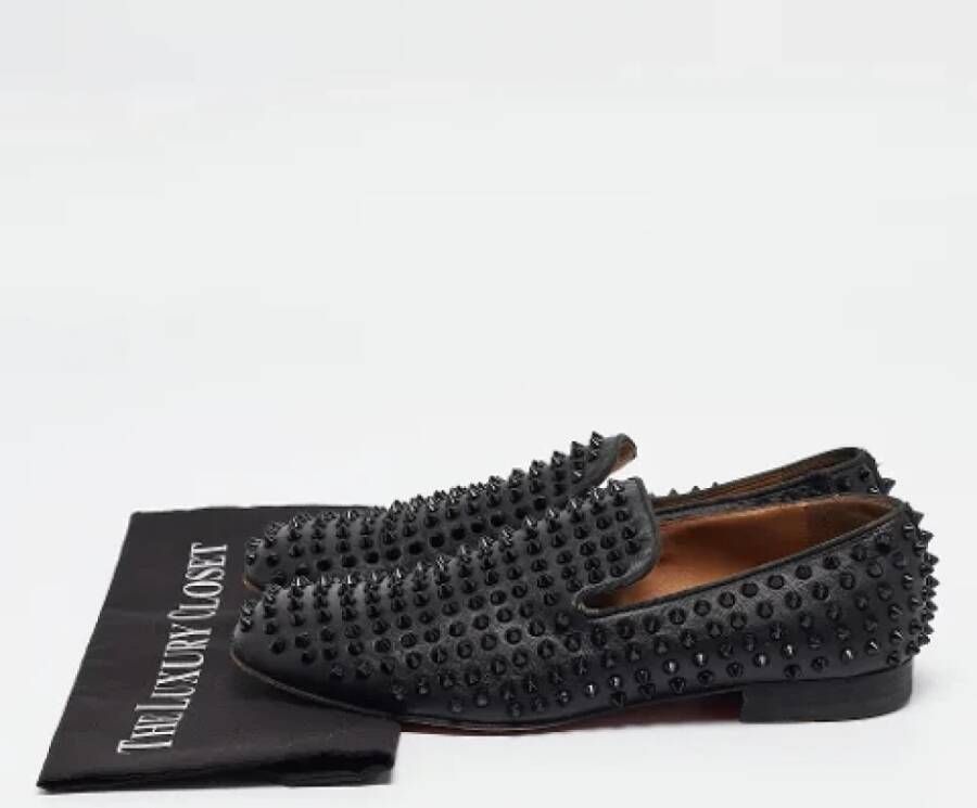 Christian Louboutin Pre-owned Leather flats Black Heren