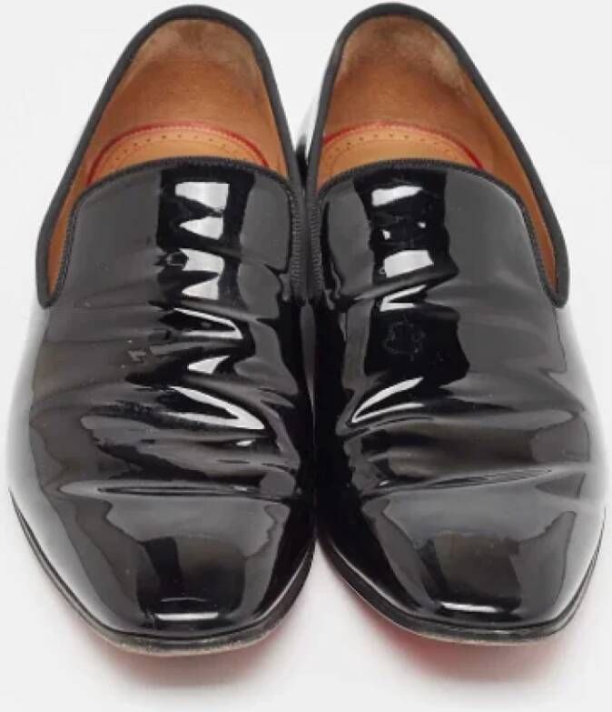 Christian Louboutin Pre-owned Leather flats Black Heren