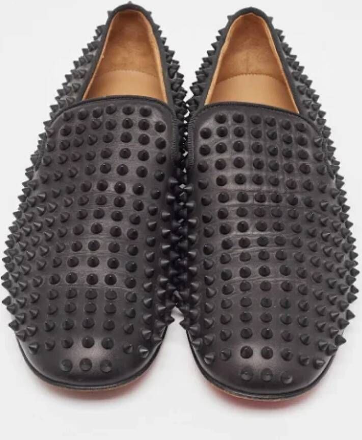 Christian Louboutin Pre-owned Leather flats Black Heren