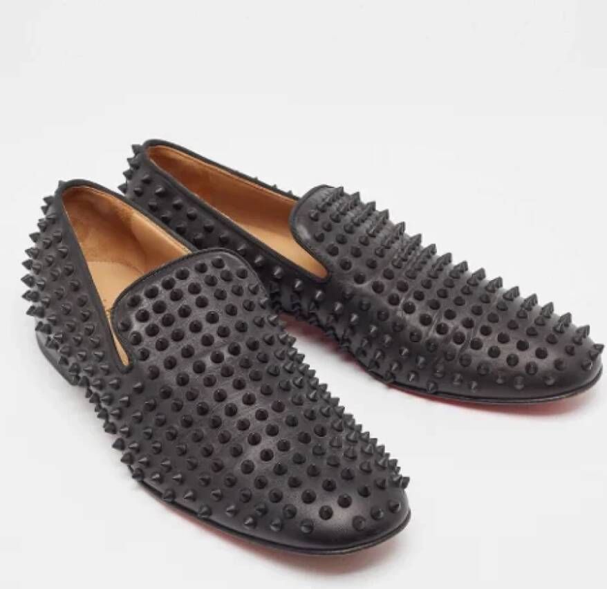 Christian Louboutin Pre-owned Leather flats Black Heren