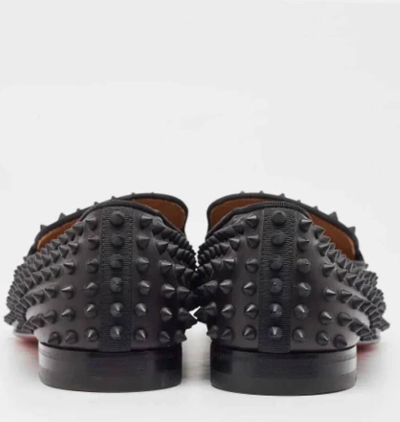 Christian Louboutin Pre-owned Leather flats Black Heren