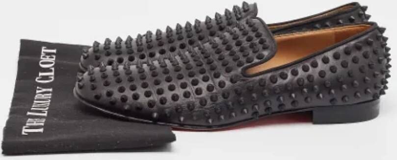 Christian Louboutin Pre-owned Leather flats Black Heren