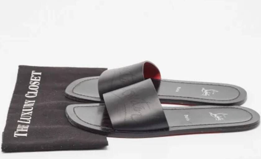 Christian Louboutin Pre-owned Leather flats Black Heren