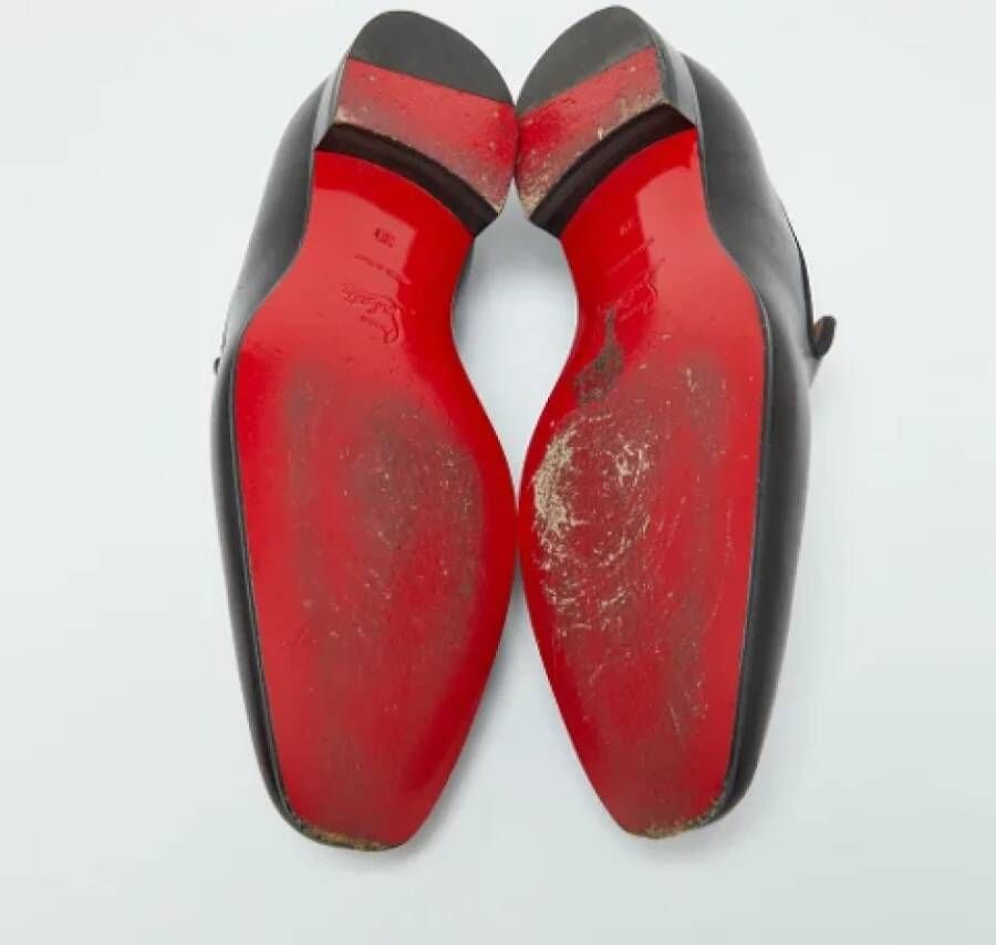 Christian Louboutin Pre-owned Leather flats Black Heren