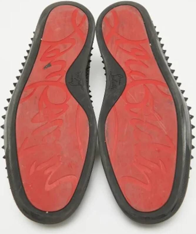 Christian Louboutin Pre-owned Leather flats Black Heren