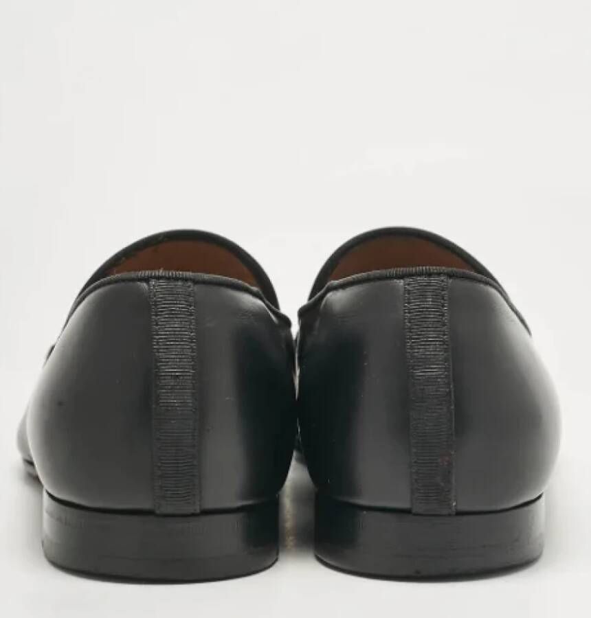 Christian Louboutin Pre-owned Leather flats Black Heren