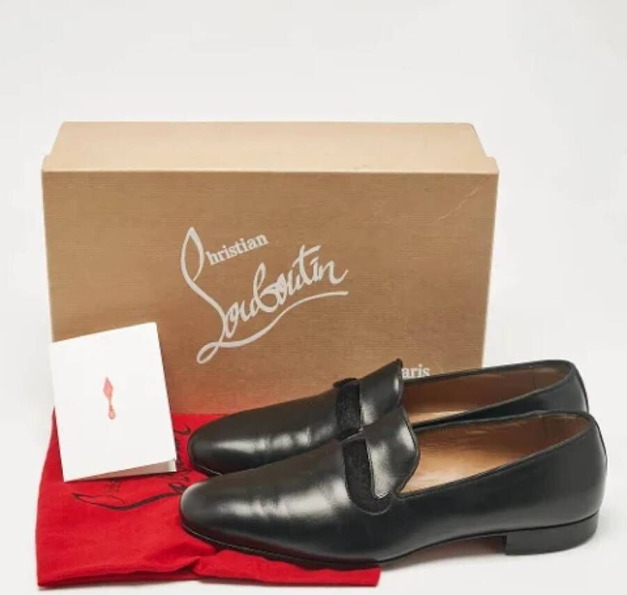 Christian Louboutin Pre-owned Leather flats Black Heren