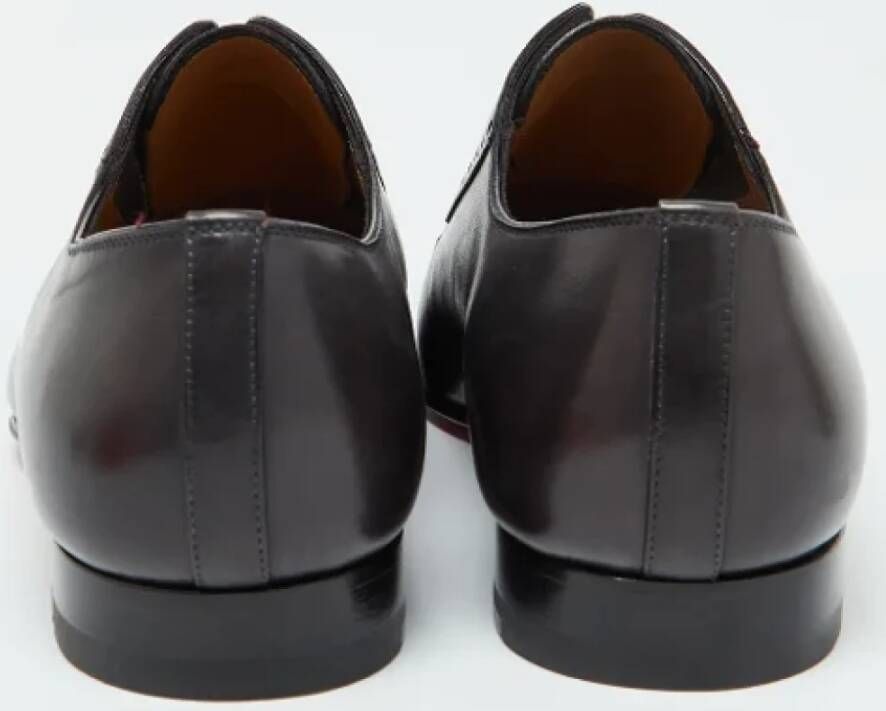 Christian Louboutin Pre-owned Leather flats Black Heren