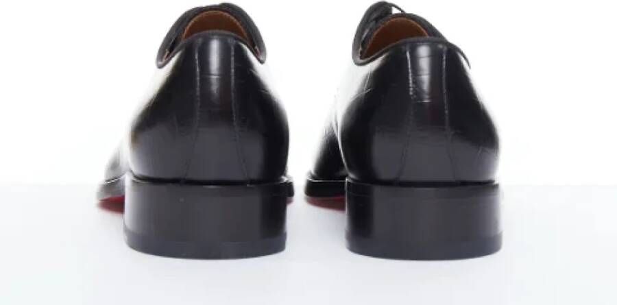 Christian Louboutin Pre-owned Leather flats Black Heren