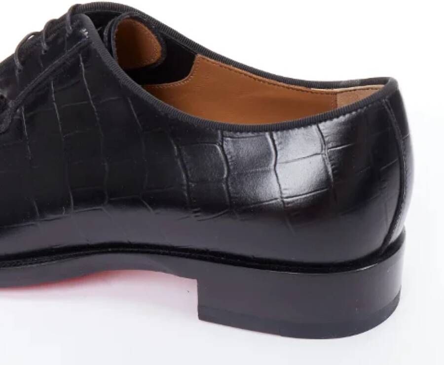 Christian Louboutin Pre-owned Leather flats Black Heren