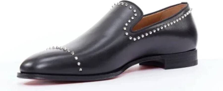 Christian Louboutin Pre-owned Leather flats Black Heren