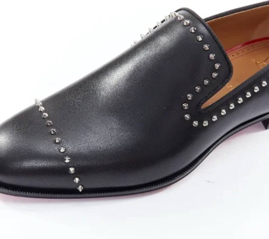 Christian Louboutin Pre-owned Leather flats Black Heren