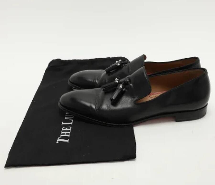 Christian Louboutin Pre-owned Leather flats Black Heren