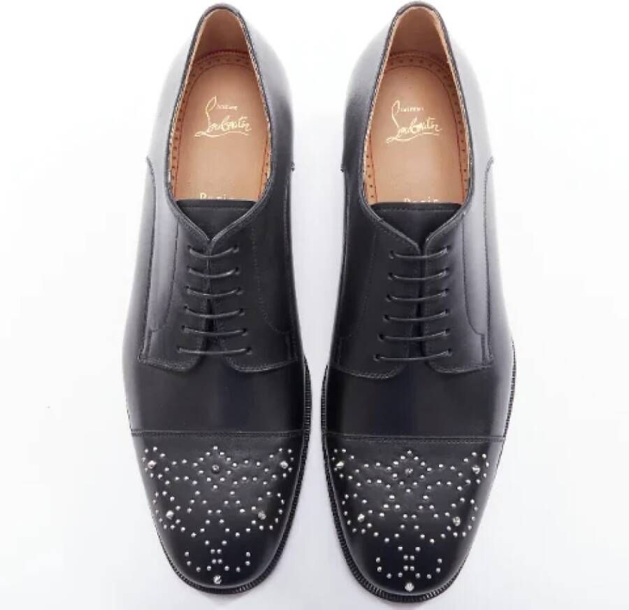 Christian Louboutin Pre-owned Leather flats Black Heren