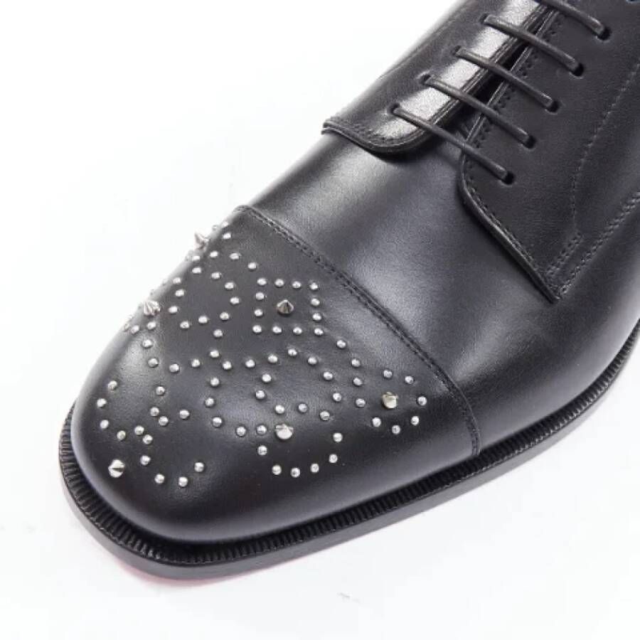 Christian Louboutin Pre-owned Leather flats Black Heren