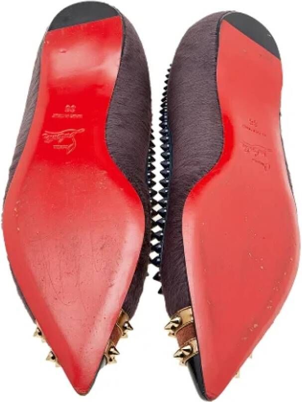 Christian Louboutin Pre-owned Leather flats Multicolor Dames