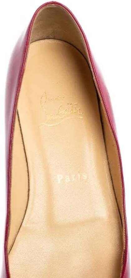 Christian Louboutin Pre-owned Leather flats Pink Dames