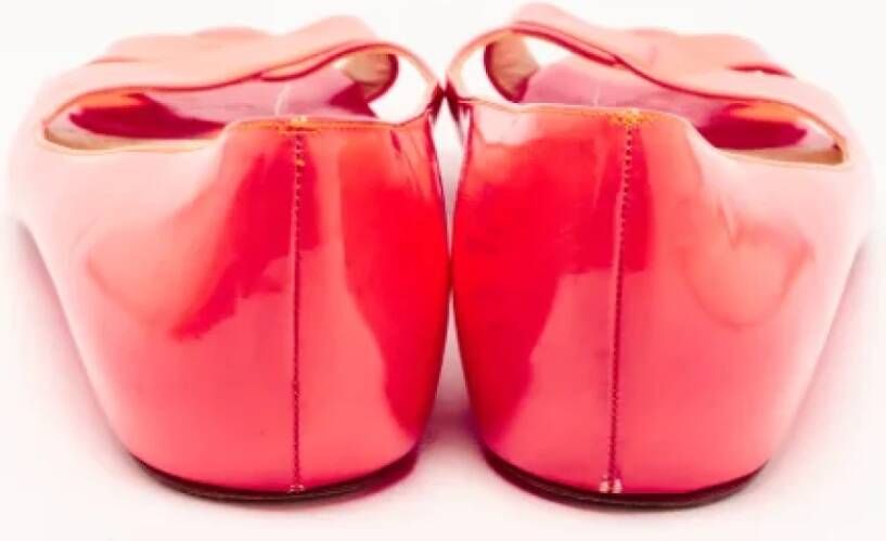 Christian Louboutin Pre-owned Leather flats Pink Dames