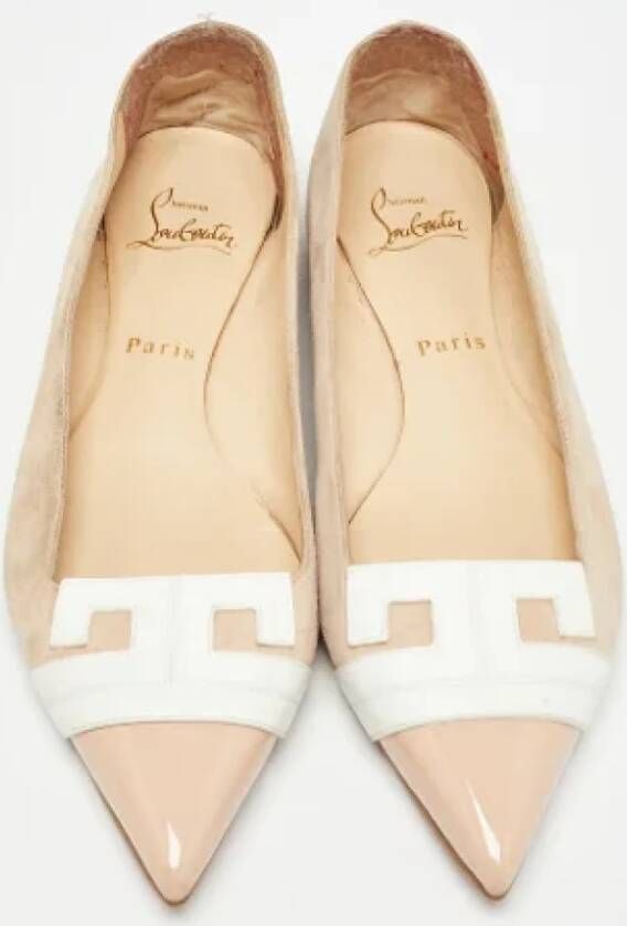 Christian Louboutin Pre-owned Leather flats Pink Dames