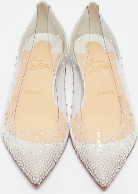 Christian Louboutin Pre-owned Leather flats White Dames