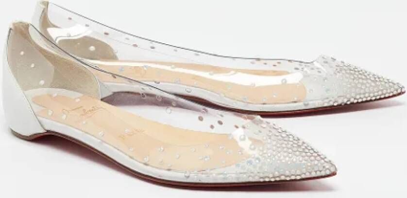 Christian Louboutin Pre-owned Leather flats White Dames