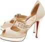 Christian Louboutin Pre-owned Leather heels Beige Dames - Thumbnail 3