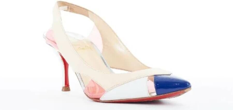 Christian Louboutin Pre-owned Leather heels Beige Dames