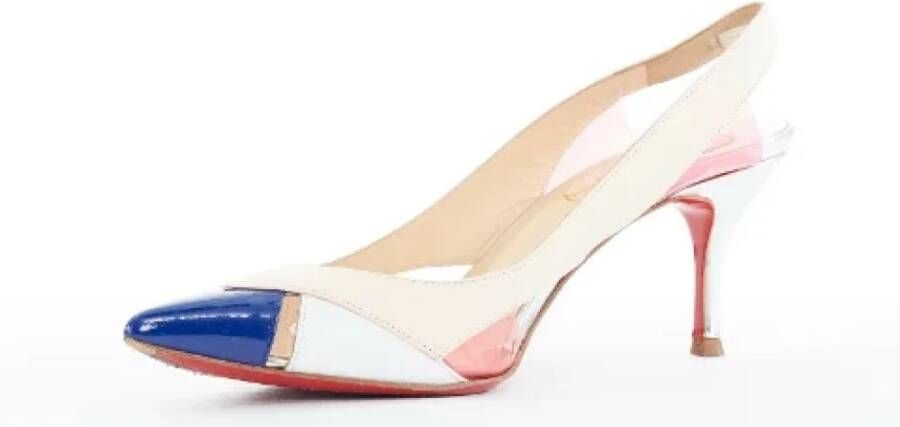 Christian Louboutin Pre-owned Leather heels Beige Dames