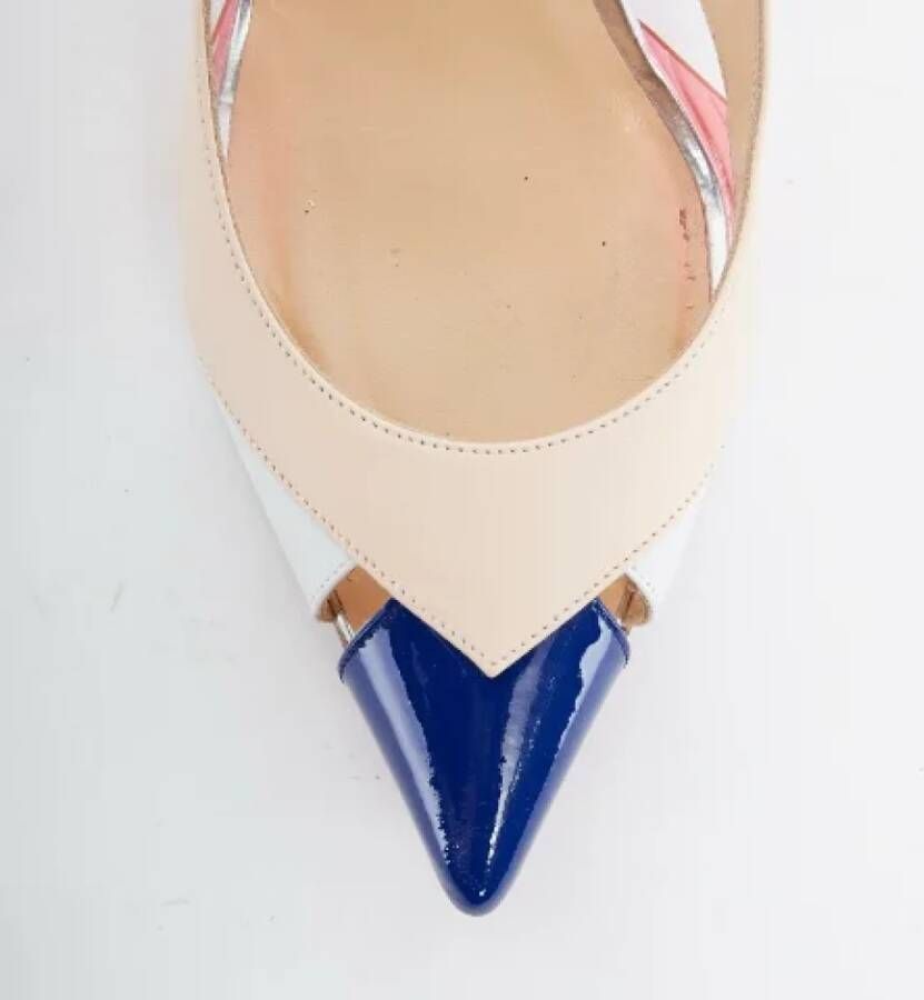 Christian Louboutin Pre-owned Leather heels Beige Dames