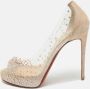 Christian Louboutin Pre-owned Leather heels Beige Dames - Thumbnail 2