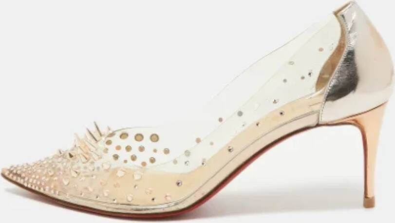 Christian Louboutin Pre-owned Leather heels Beige Dames