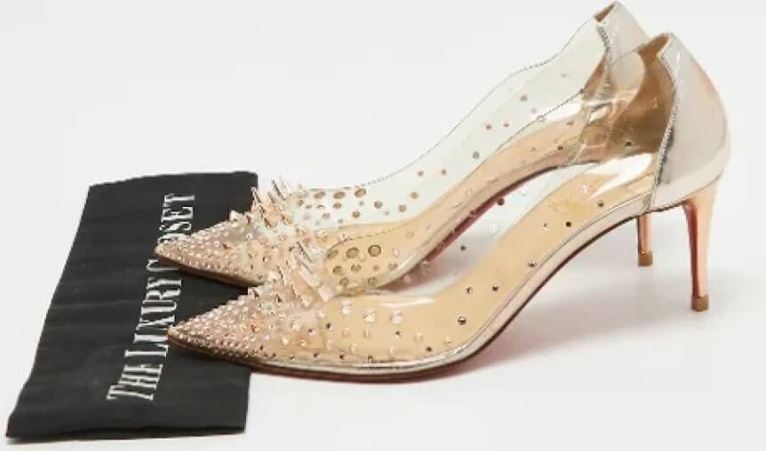 Christian Louboutin Pre-owned Leather heels Beige Dames