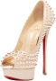 Christian Louboutin Pre-owned Leather heels Beige Dames - Thumbnail 4