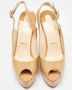 Christian Louboutin Pre-owned Leather heels Beige Dames - Thumbnail 3