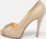 Christian Louboutin Pre-owned Leather heels Beige Dames - Thumbnail 2