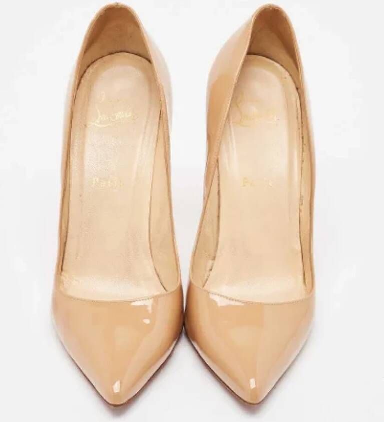 Christian Louboutin Pre-owned Leather heels Beige Dames