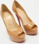 Christian Louboutin Pre-owned Leather heels Beige Dames - Thumbnail 3