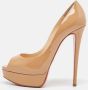 Christian Louboutin Pre-owned Leather heels Beige Dames - Thumbnail 2