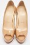 Christian Louboutin Pre-owned Leather heels Beige Dames - Thumbnail 3